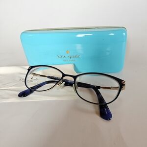Kate Spade Eyeglasses Frames Only Jabria PJP 51-17-140 Metal Blue Gold W/case